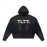 Unisex Sunfade Distressed Boxy Hoodie