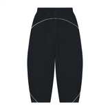 Unisex Piping Fleece Barrel Leg Sweatpants