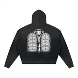 Unisex Sunfade Distressed Boxy Hoodie