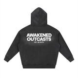 Sunfade Two-way Zipper Boxy Fleece Hoodie