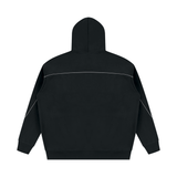 Unisex Oversized Piping Fleece Hoodie